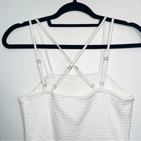 Maurices Eyeshadow NWT White Smock Strappy Hanky Hem Dress Medium Women’s - Picture 7 of 13